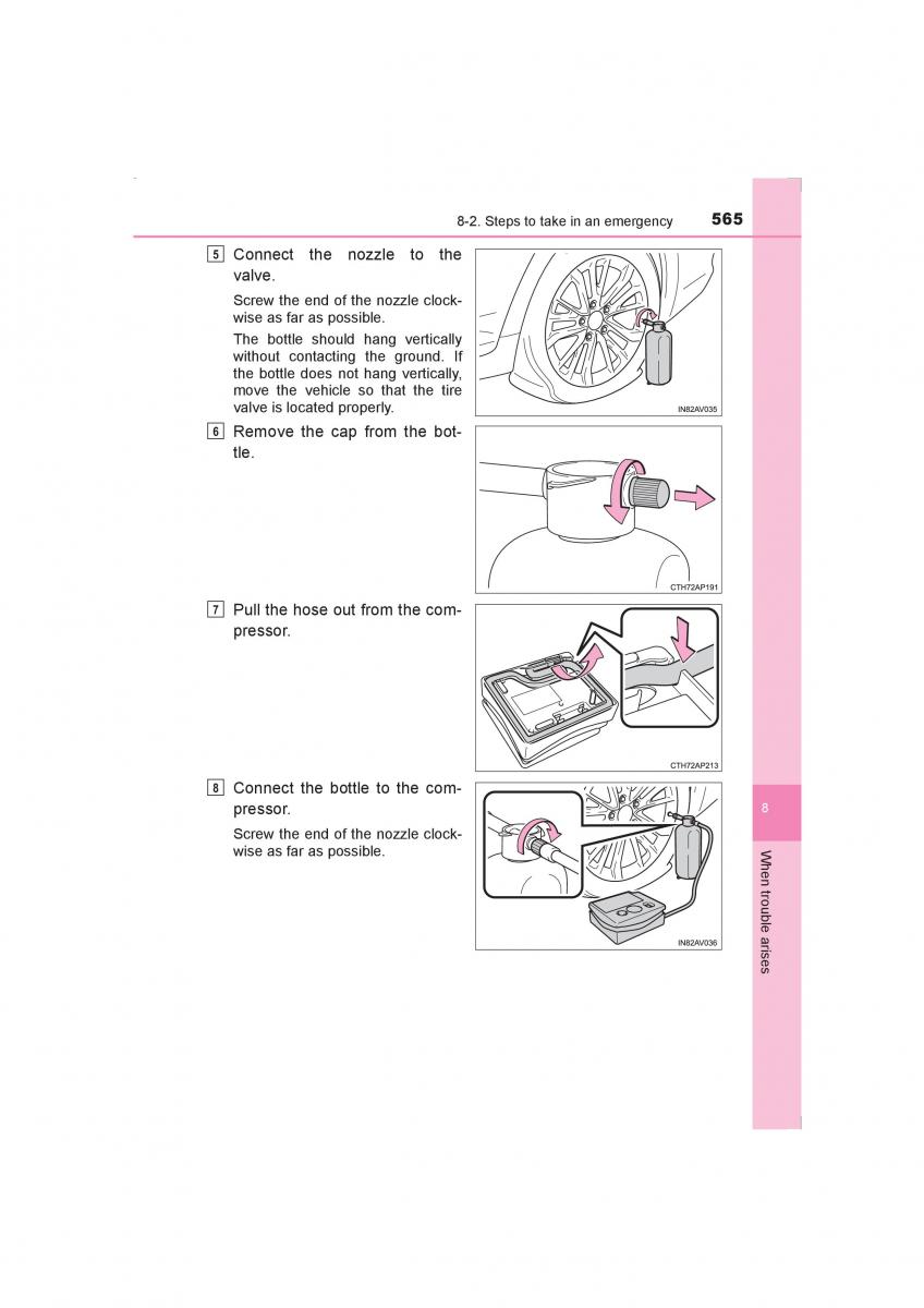 Toyota Avensis IV 4 owners manual / page 565