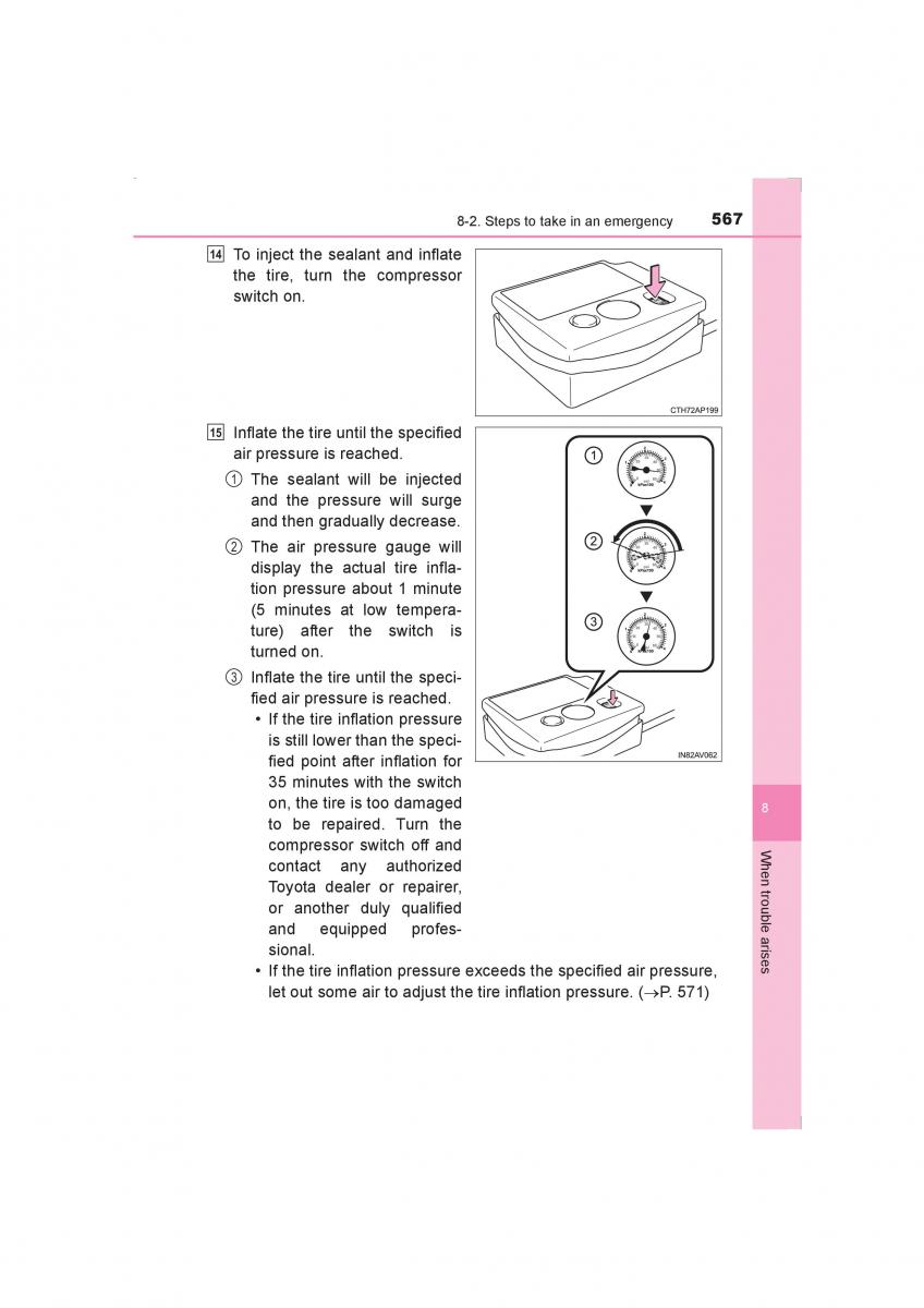 Toyota Avensis IV 4 owners manual / page 567