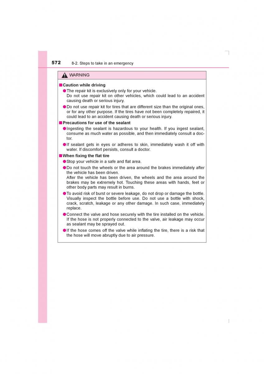 Toyota Avensis IV 4 owners manual / page 572