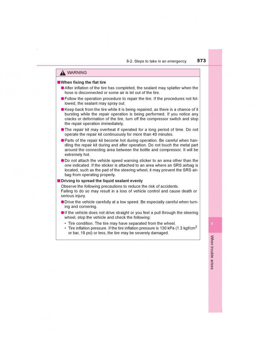 Toyota Avensis IV 4 owners manual / page 573