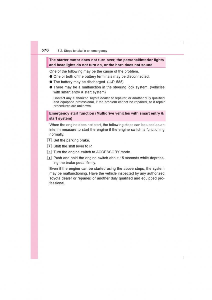 Toyota Avensis IV 4 owners manual / page 576