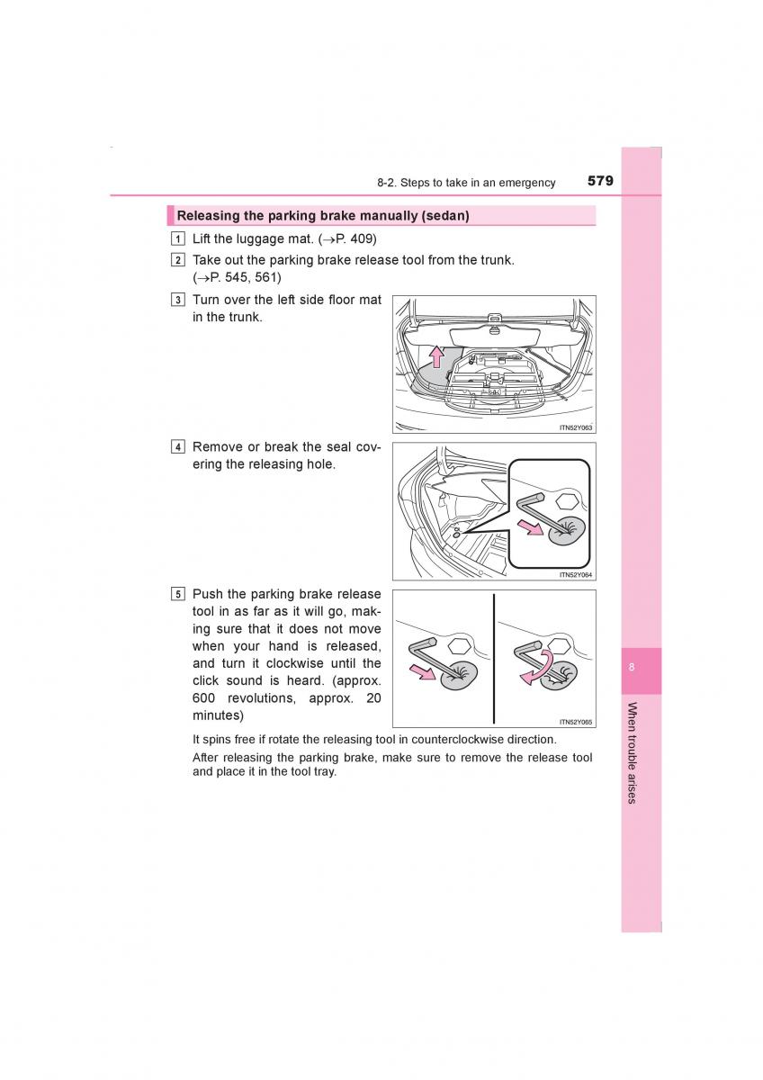 Toyota Avensis IV 4 owners manual / page 579