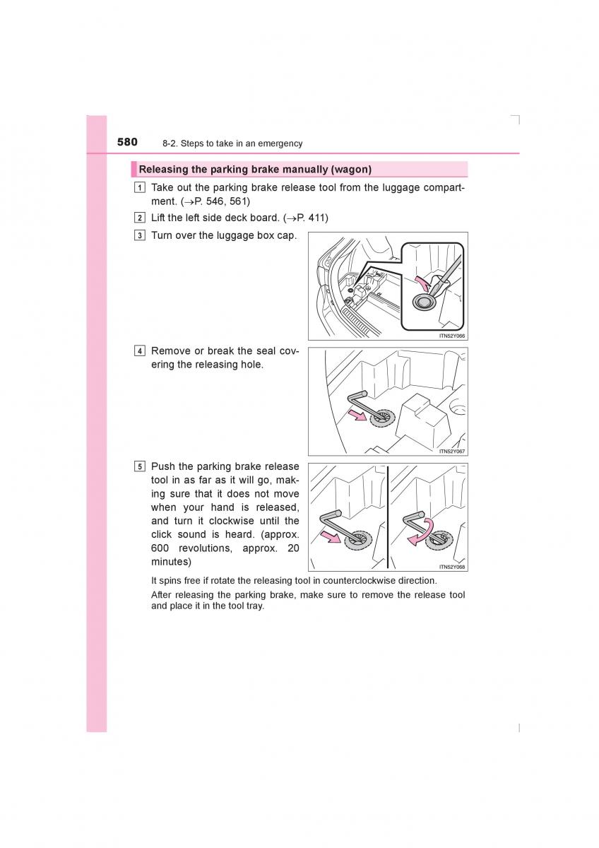 Toyota Avensis IV 4 owners manual / page 580