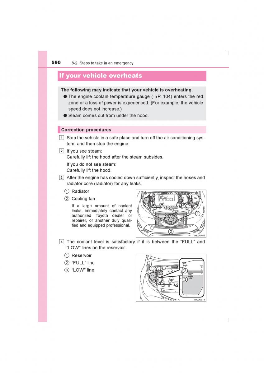 Toyota Avensis IV 4 owners manual / page 590