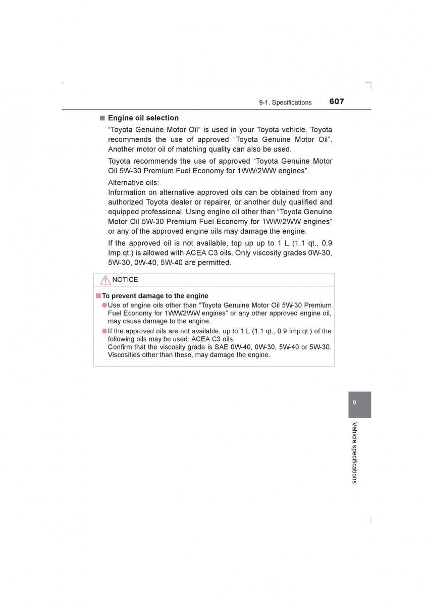 Toyota Avensis IV 4 owners manual / page 607