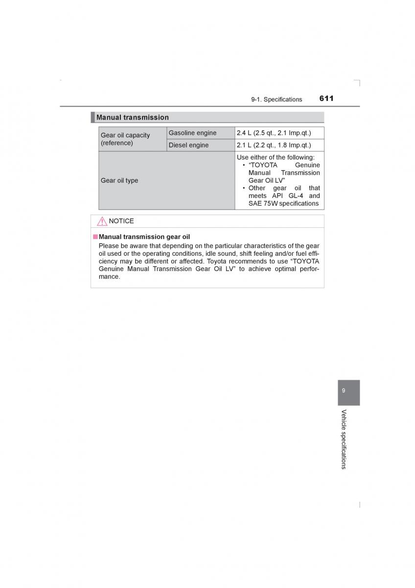 Toyota Avensis IV 4 owners manual / page 611