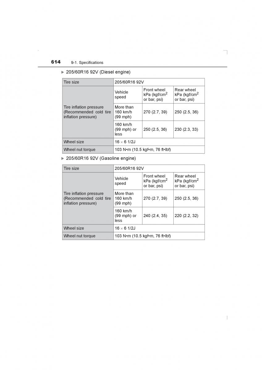 Toyota Avensis IV 4 owners manual / page 614