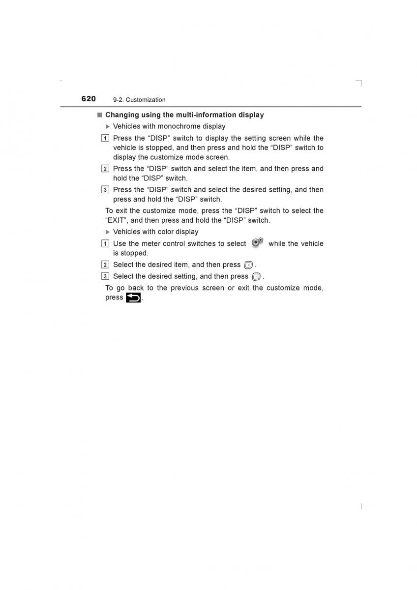 Toyota Avensis IV 4 owners manual / page 620