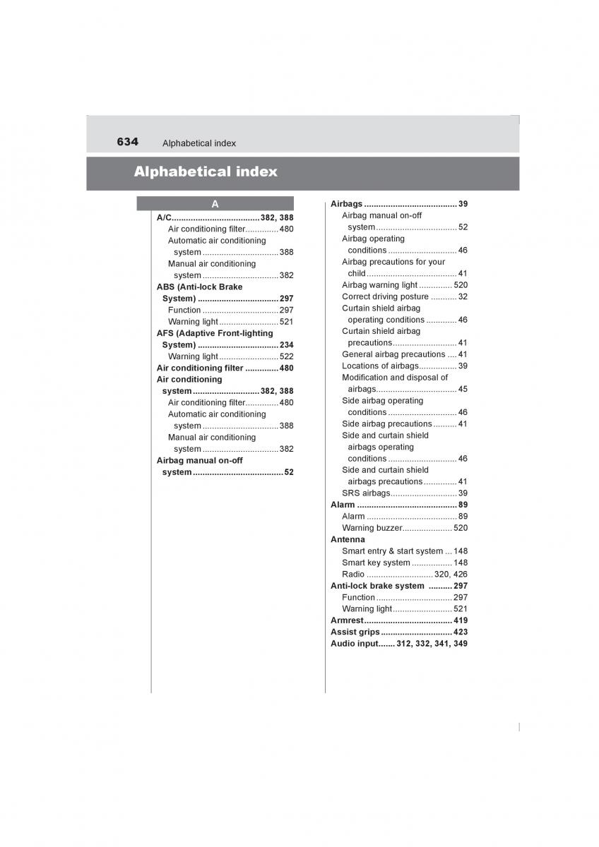 Toyota Avensis IV 4 owners manual / page 634