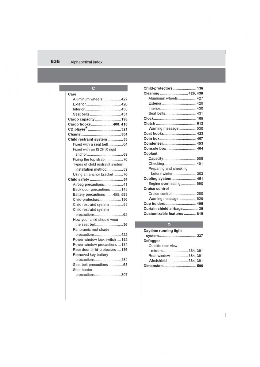 Toyota Avensis IV 4 owners manual / page 636