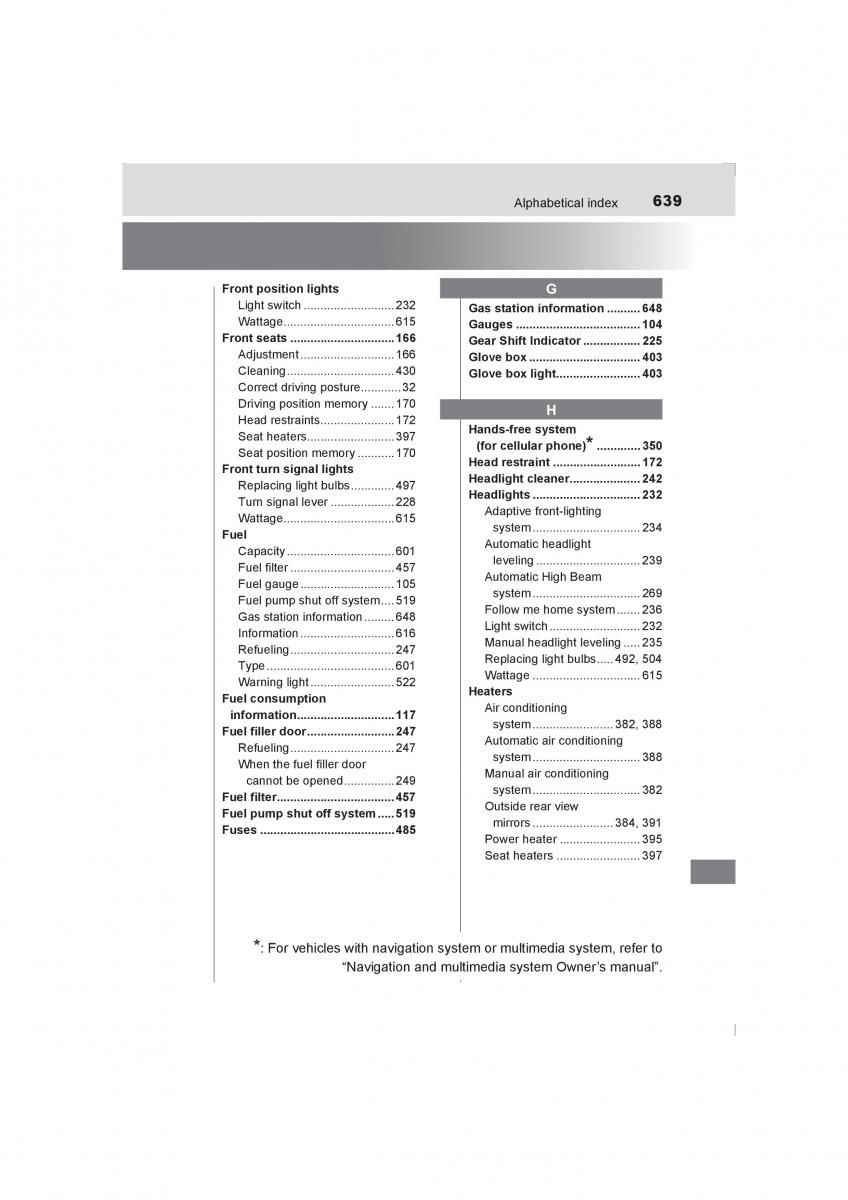 Toyota Avensis IV 4 owners manual / page 639