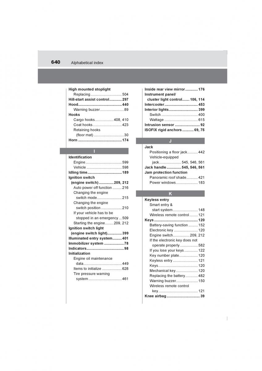 Toyota Avensis IV 4 owners manual / page 640