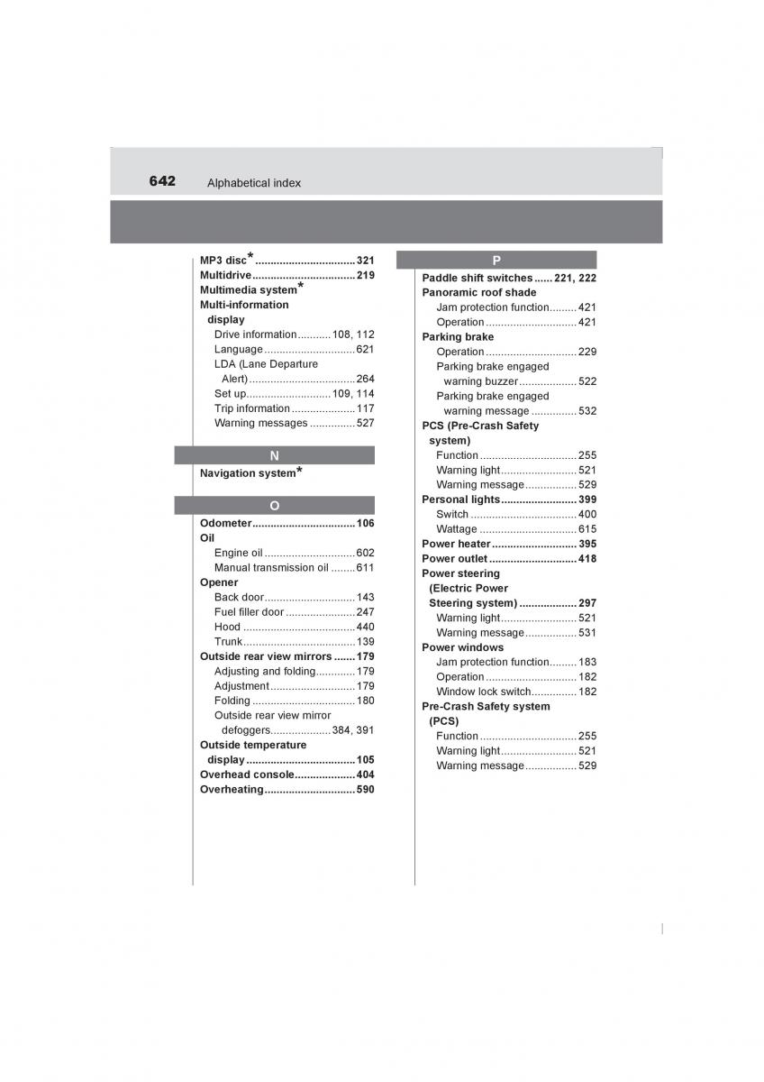 Toyota Avensis IV 4 owners manual / page 642