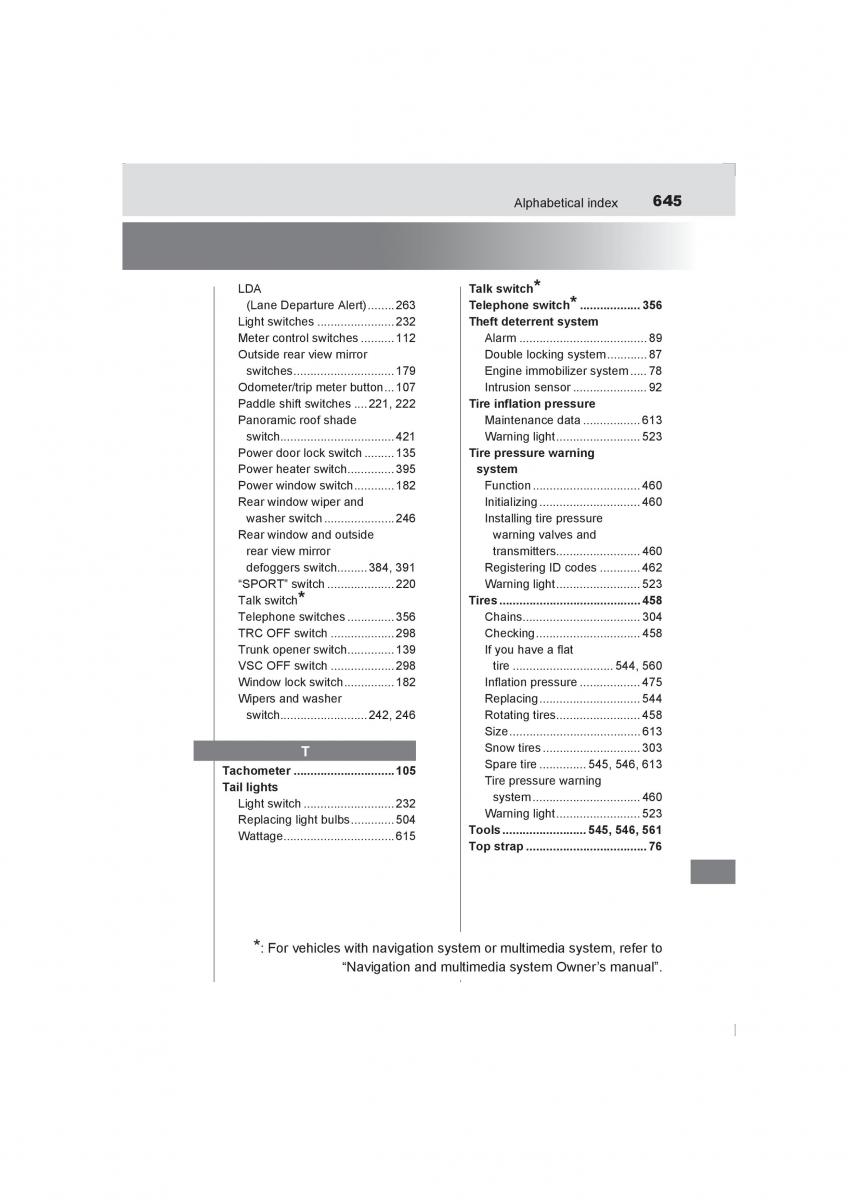 Toyota Avensis IV 4 owners manual / page 645