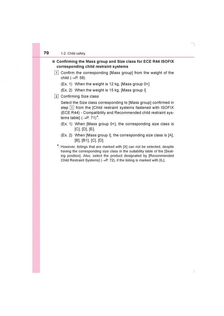 Toyota Avensis IV 4 owners manual / page 70