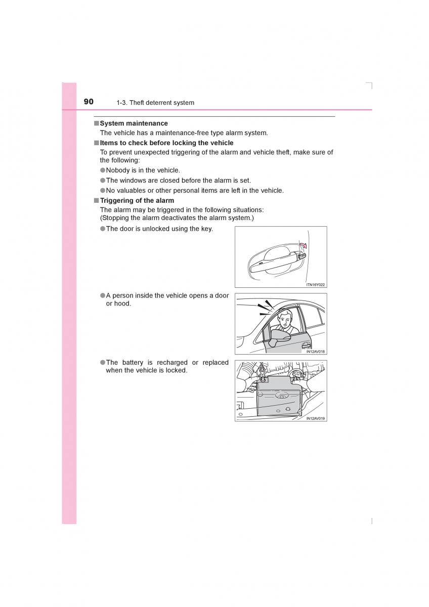 Toyota Avensis IV 4 owners manual / page 90