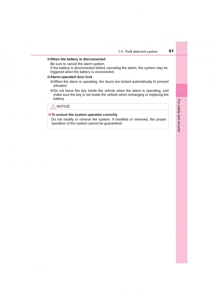 Toyota Avensis IV 4 owners manual / page 91