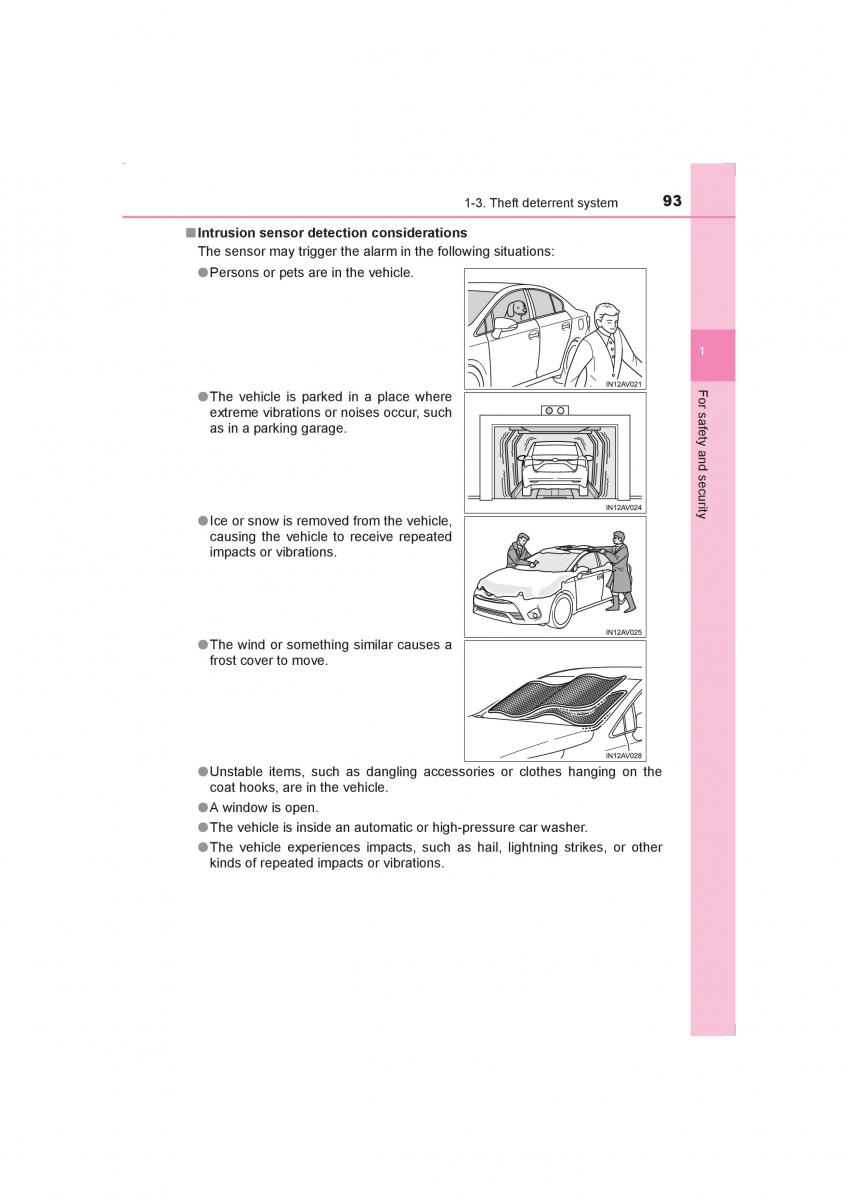 Toyota Avensis IV 4 owners manual / page 93