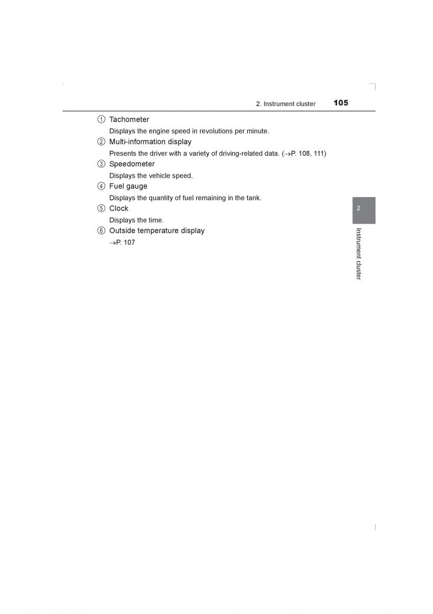 Toyota Avensis IV 4 owners manual / page 105