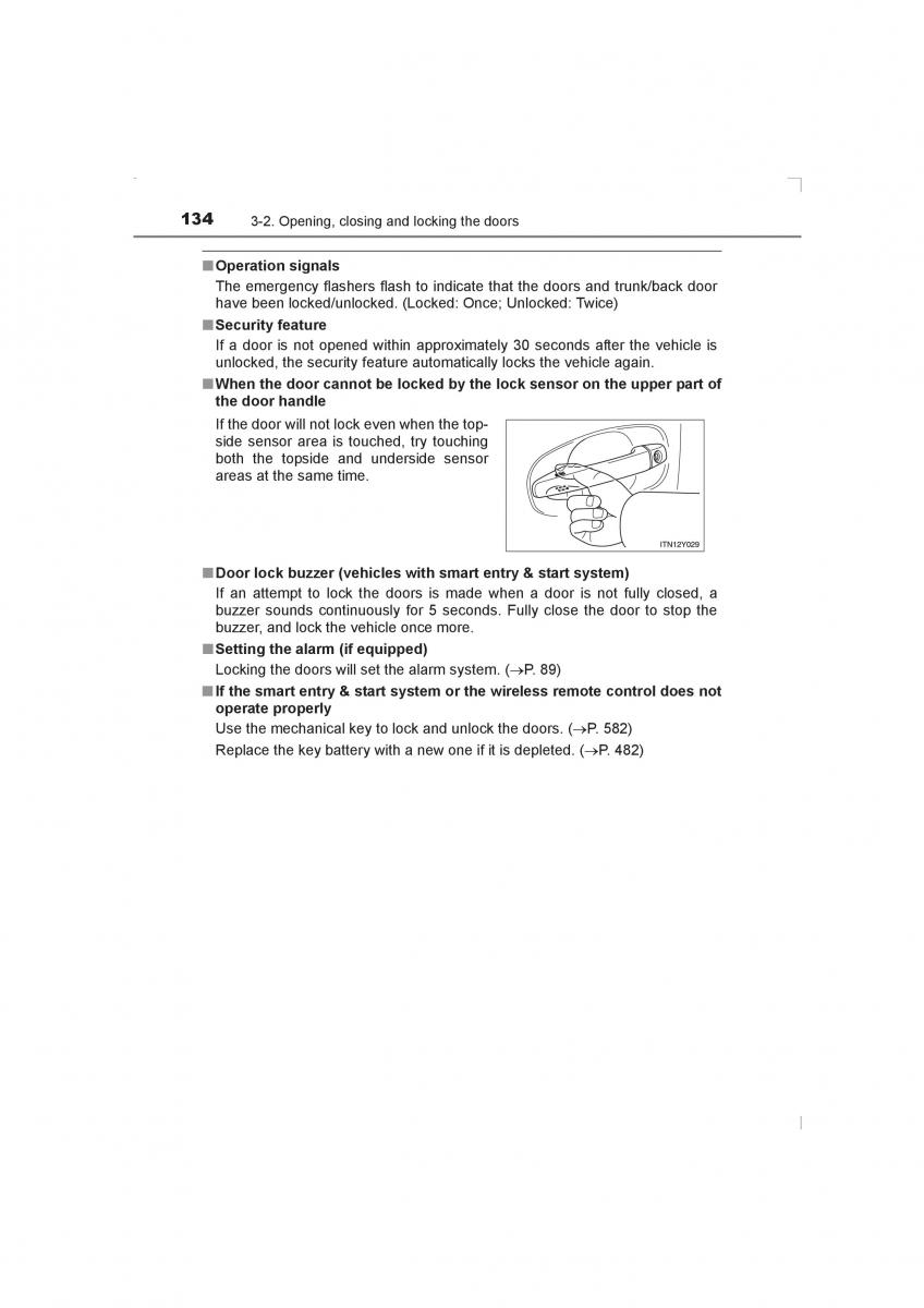 Toyota Avensis IV 4 owners manual / page 134