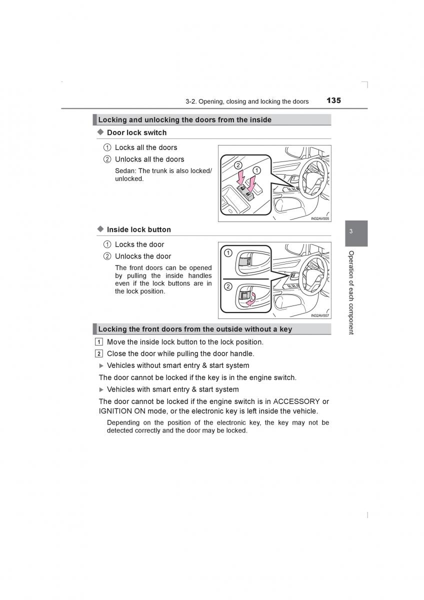 Toyota Avensis IV 4 owners manual / page 135