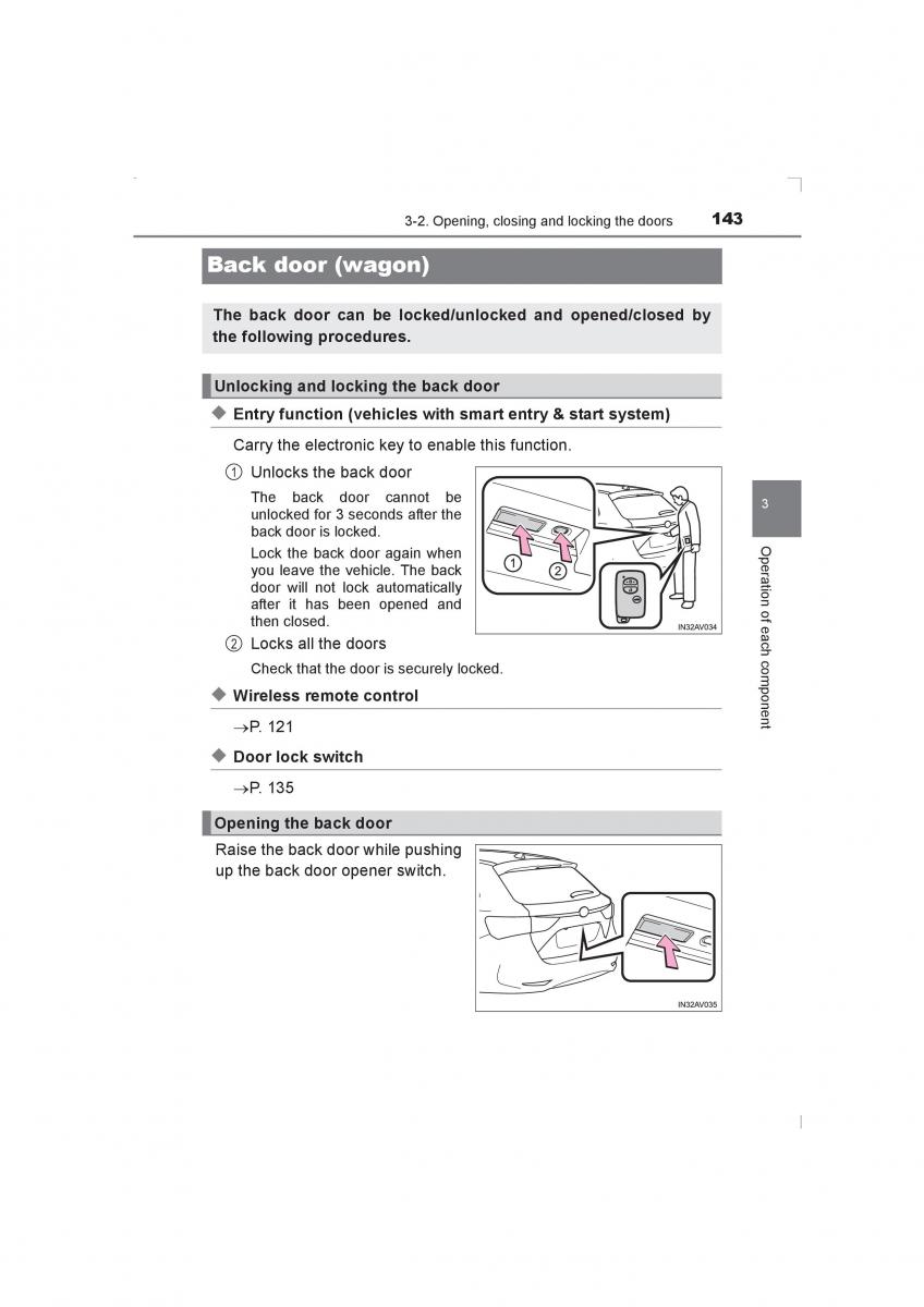 Toyota Avensis IV 4 owners manual / page 143