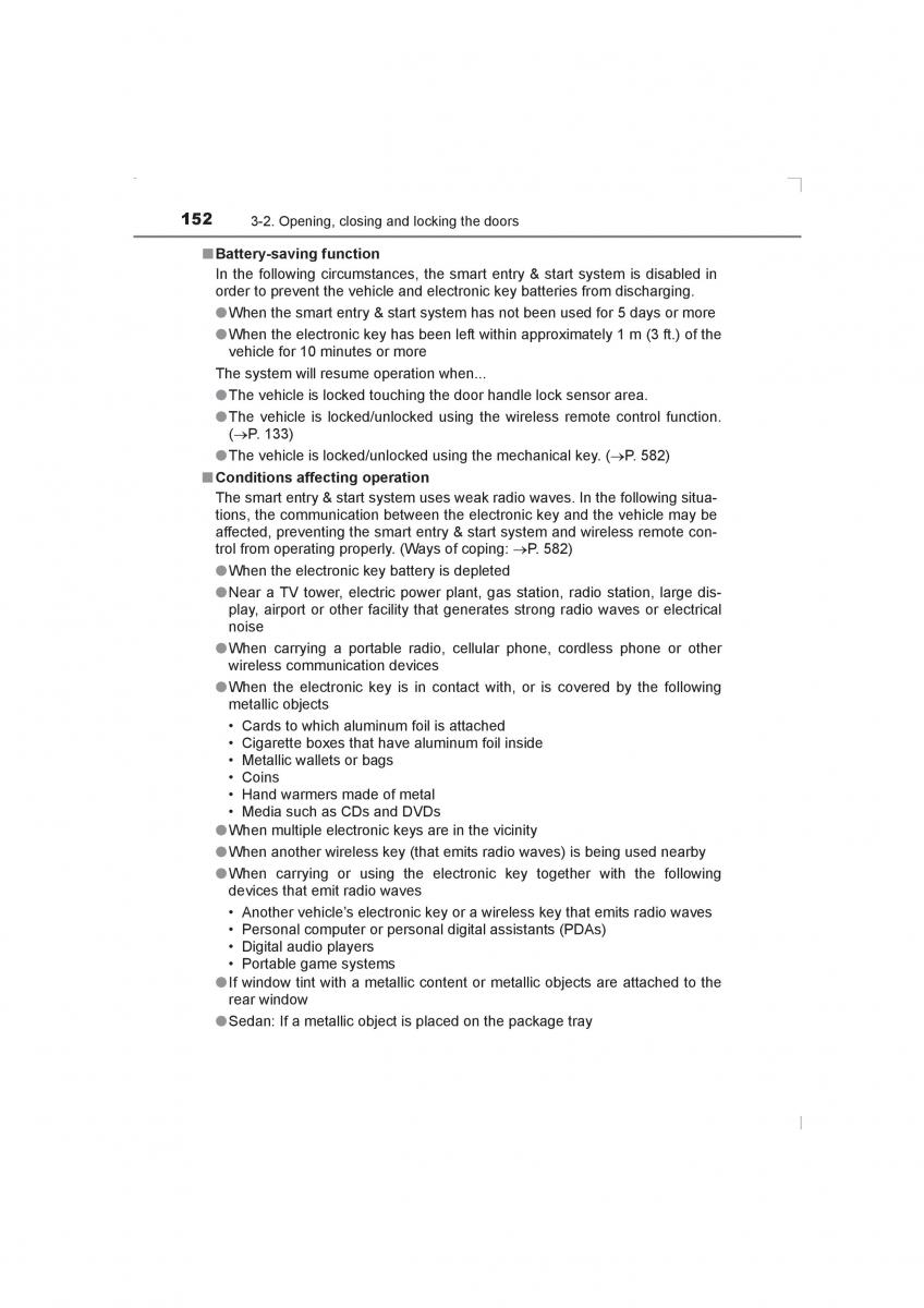 Toyota Avensis IV 4 owners manual / page 152