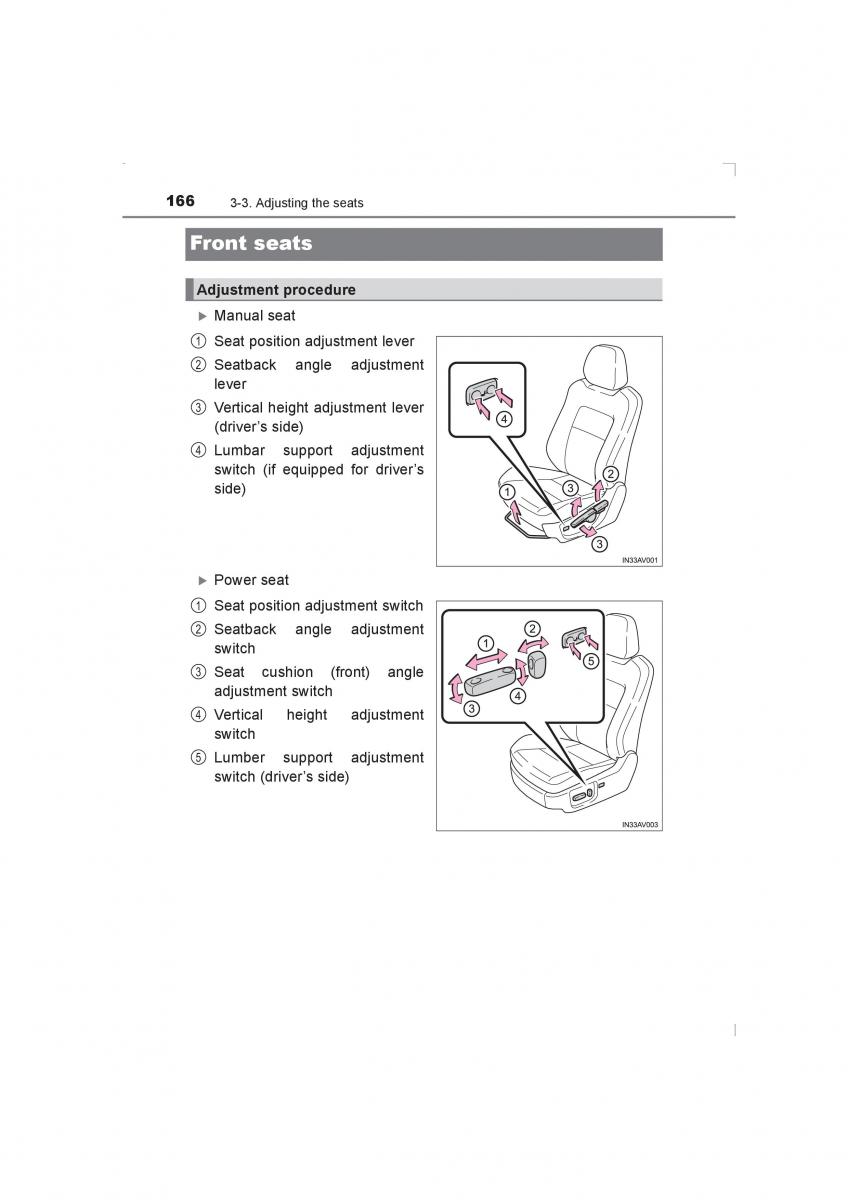 Toyota Avensis IV 4 owners manual / page 166