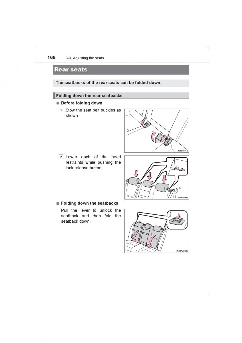 Toyota Avensis IV 4 owners manual / page 168