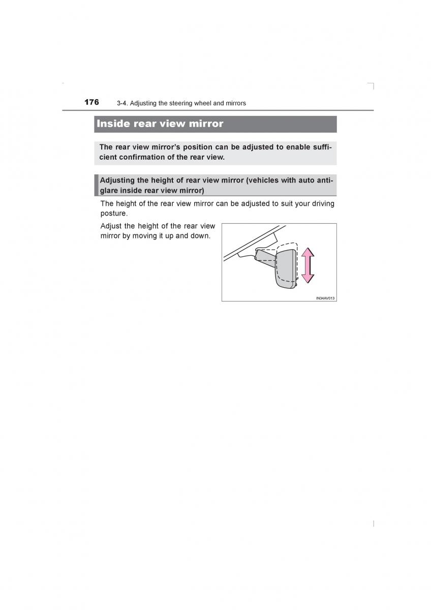 Toyota Avensis IV 4 owners manual / page 176