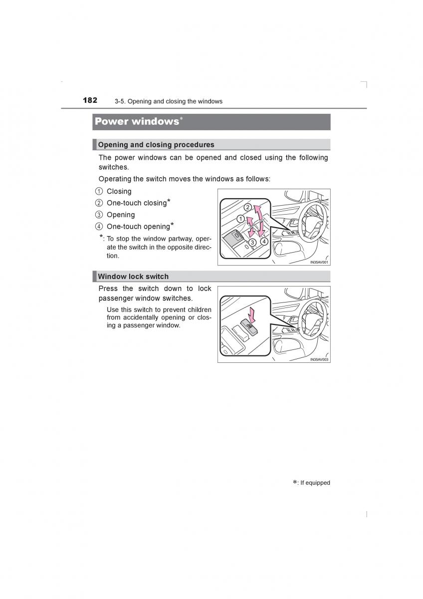 Toyota Avensis IV 4 owners manual / page 182