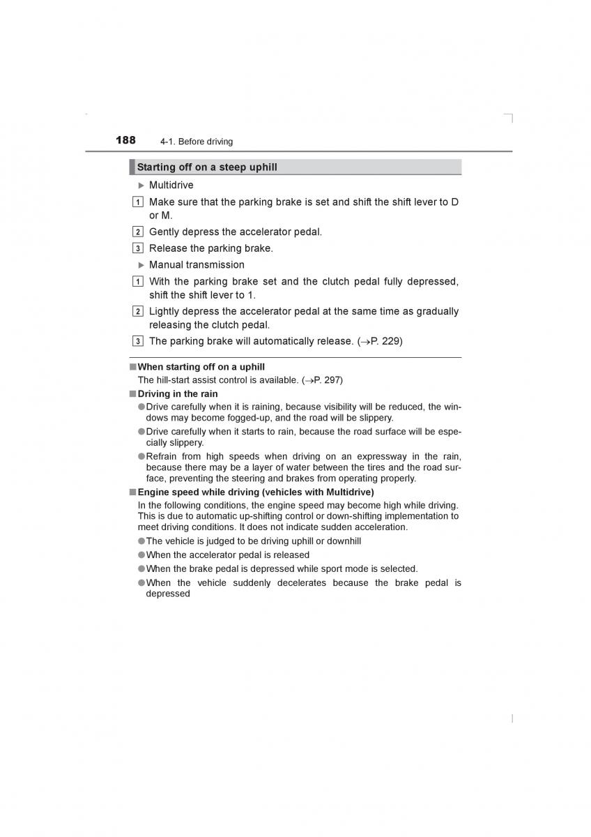 Toyota Avensis IV 4 owners manual / page 188