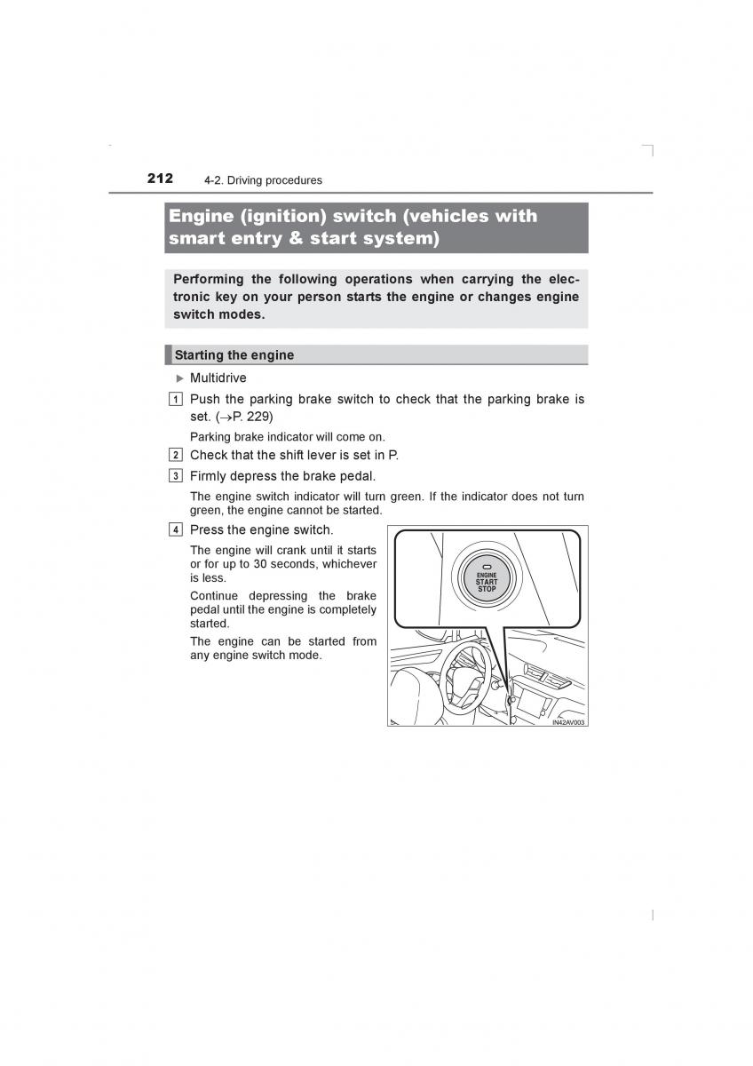 Toyota Avensis IV 4 owners manual / page 212