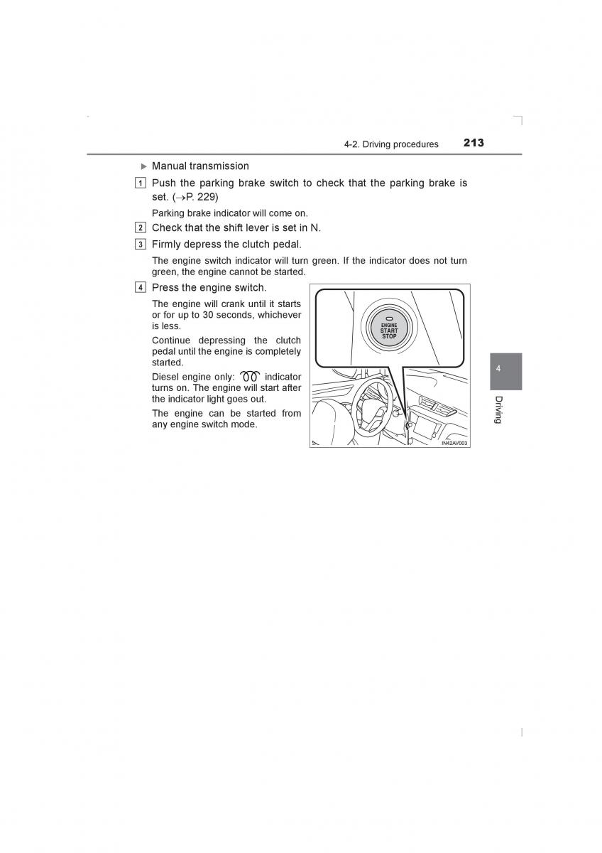 Toyota Avensis IV 4 owners manual / page 213