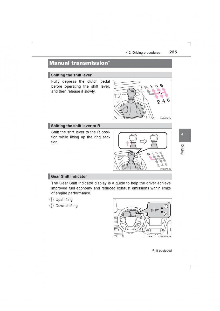 Toyota Avensis IV 4 owners manual / page 225