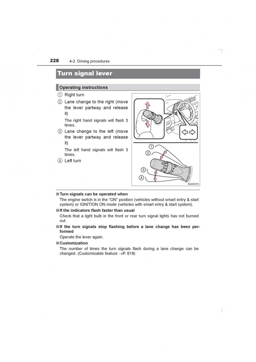 Toyota Avensis IV 4 owners manual / page 228