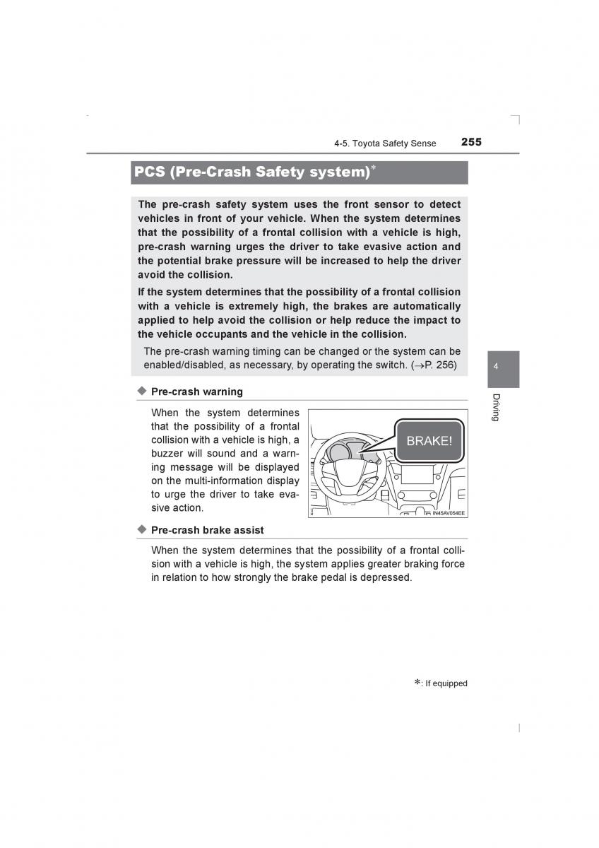 Toyota Avensis IV 4 owners manual / page 255