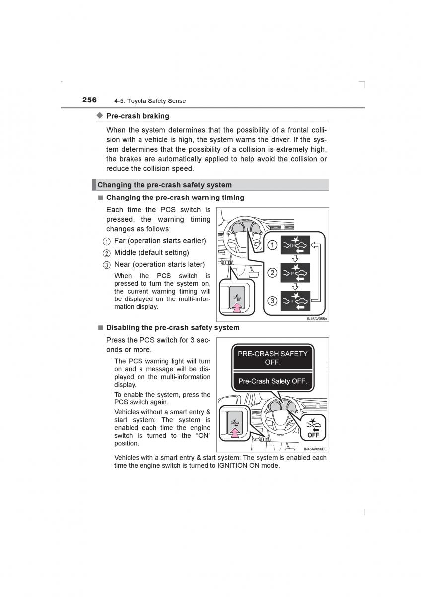 Toyota Avensis IV 4 owners manual / page 256