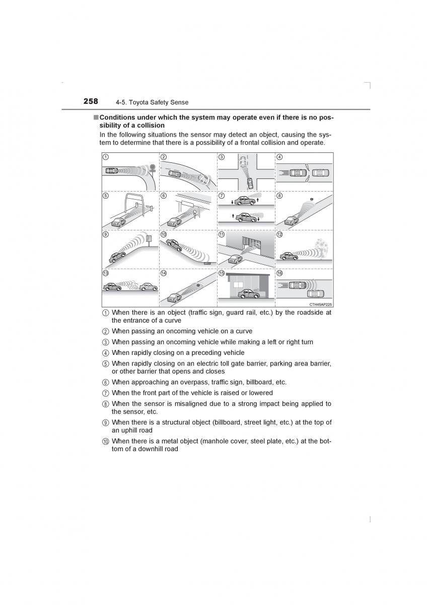 Toyota Avensis IV 4 owners manual / page 258