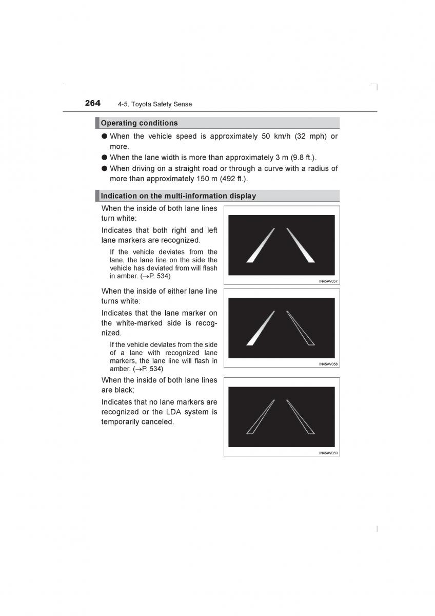 Toyota Avensis IV 4 owners manual / page 264