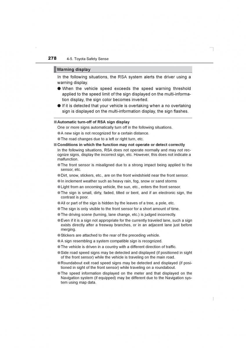 Toyota Avensis IV 4 owners manual / page 278