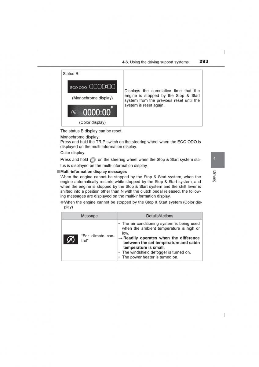 Toyota Avensis IV 4 owners manual / page 293