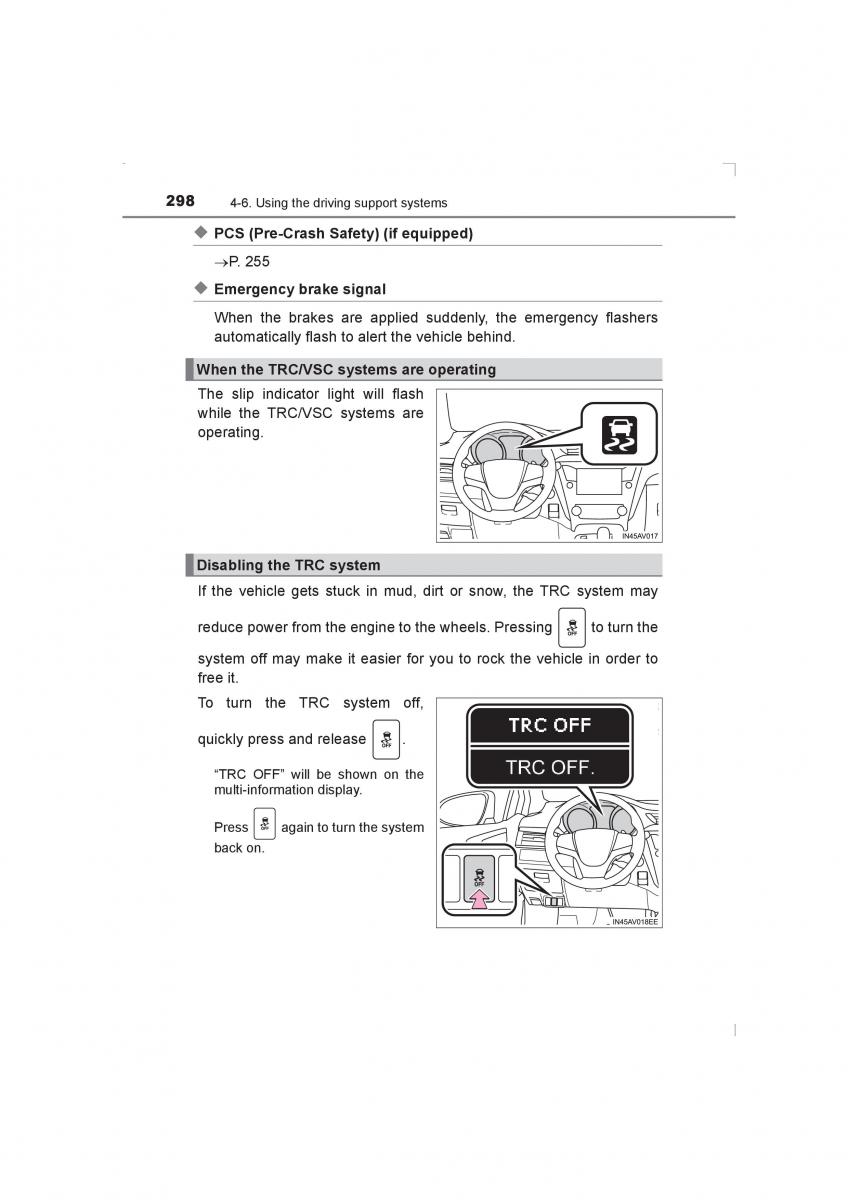 Toyota Avensis IV 4 owners manual / page 298