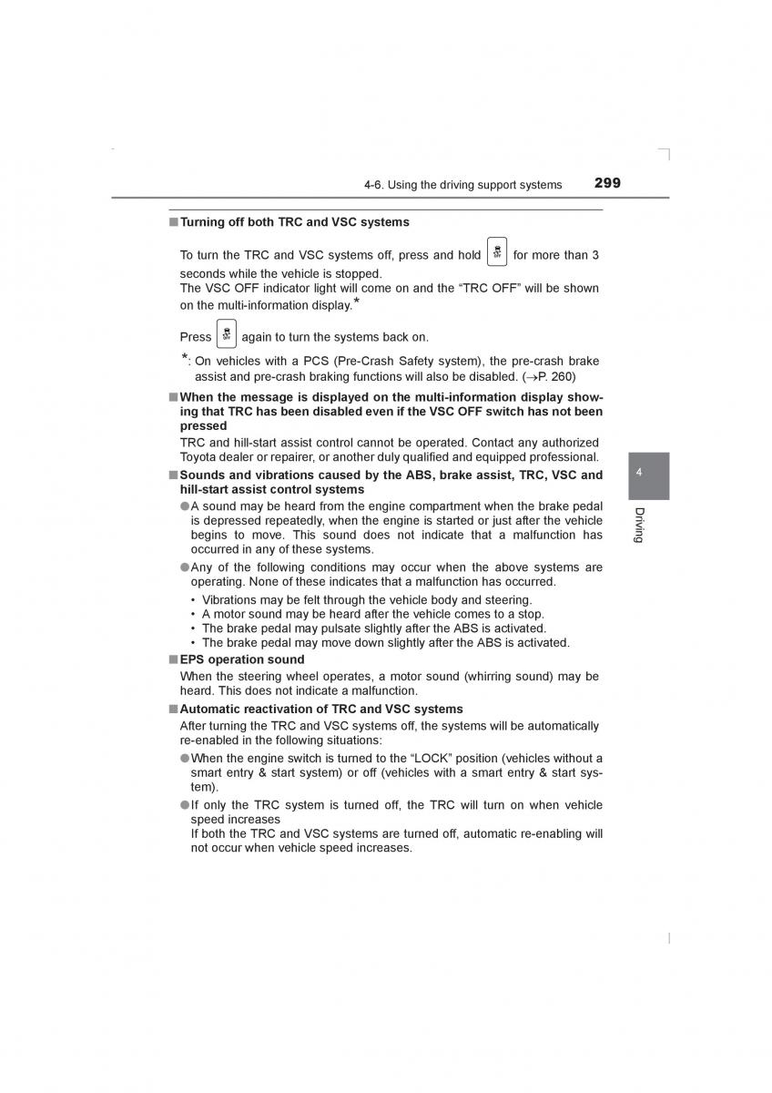 Toyota Avensis IV 4 owners manual / page 299