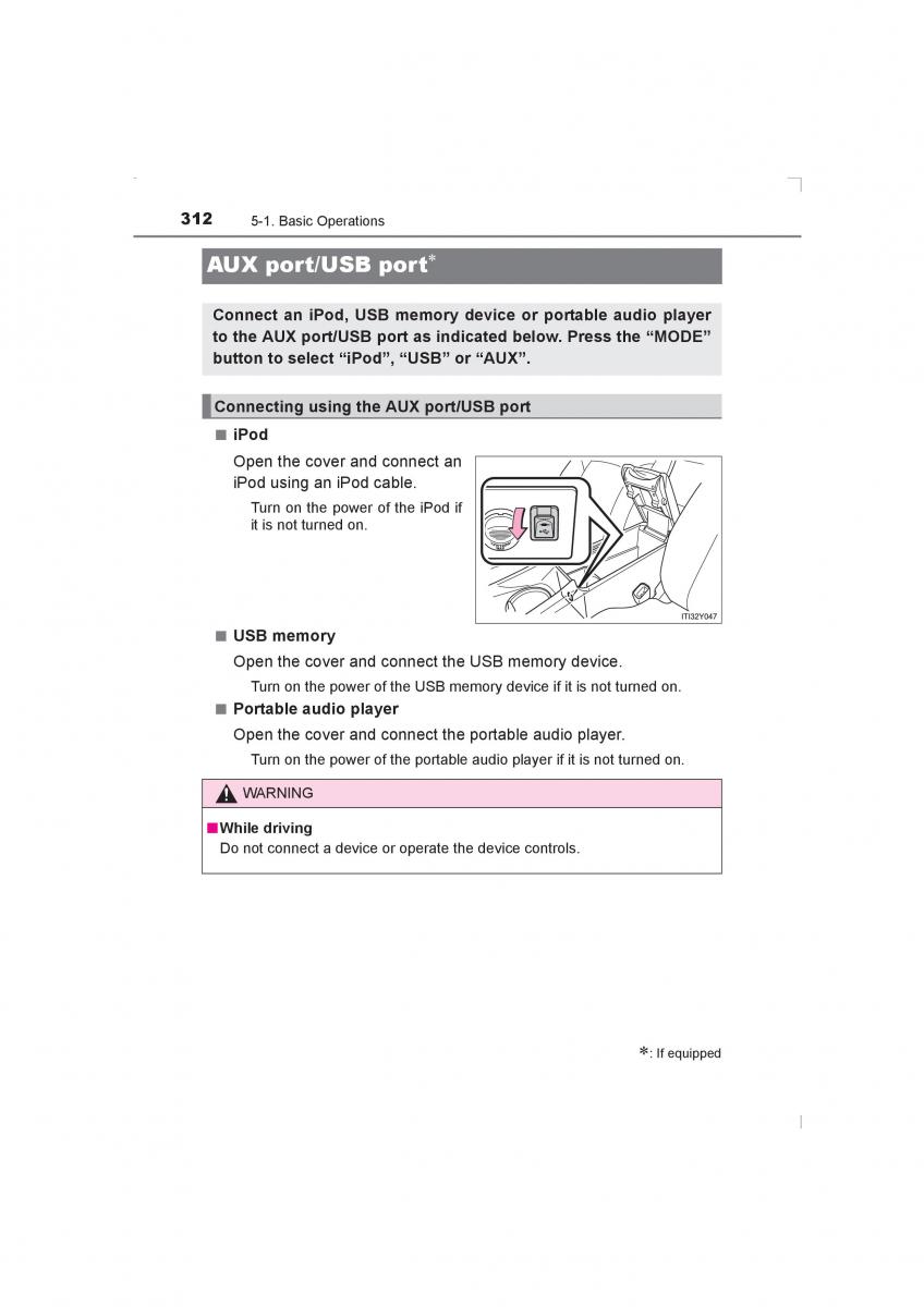 Toyota Avensis IV 4 owners manual / page 312