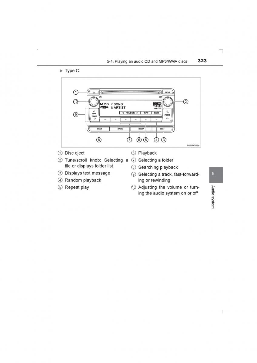 Toyota Avensis IV 4 owners manual / page 323