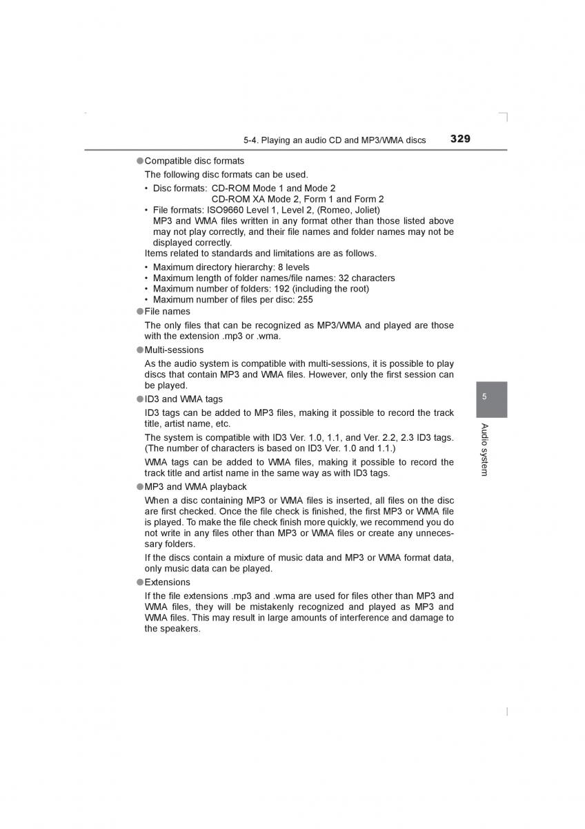 Toyota Avensis IV 4 owners manual / page 329