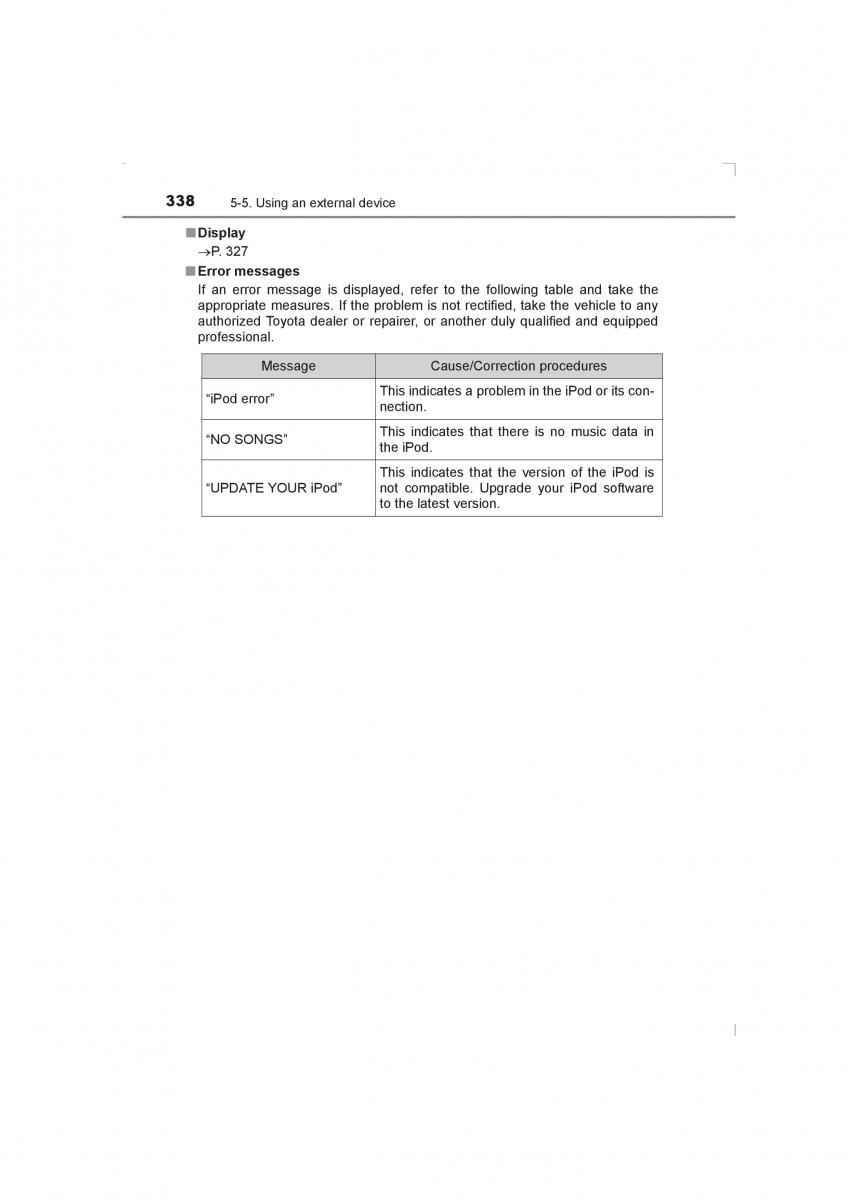 Toyota Avensis IV 4 owners manual / page 338