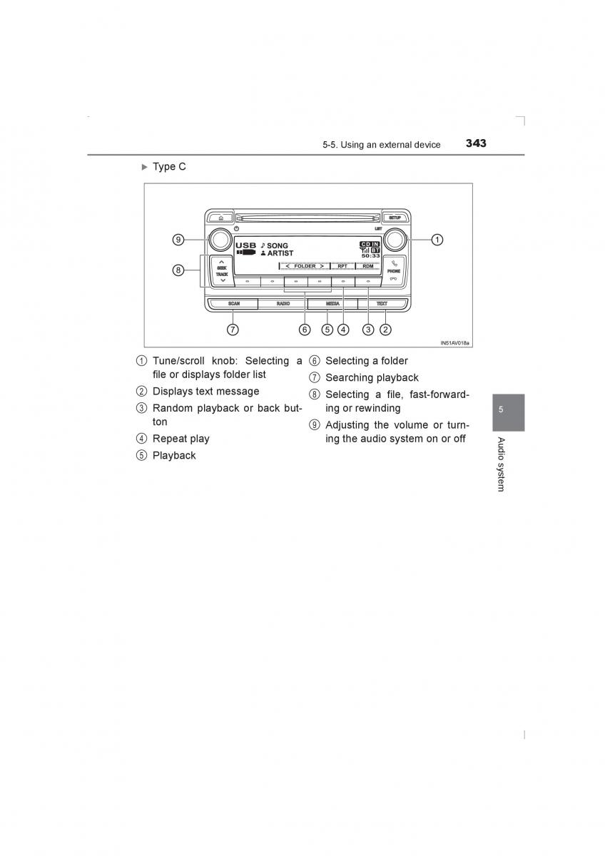 Toyota Avensis IV 4 owners manual / page 343