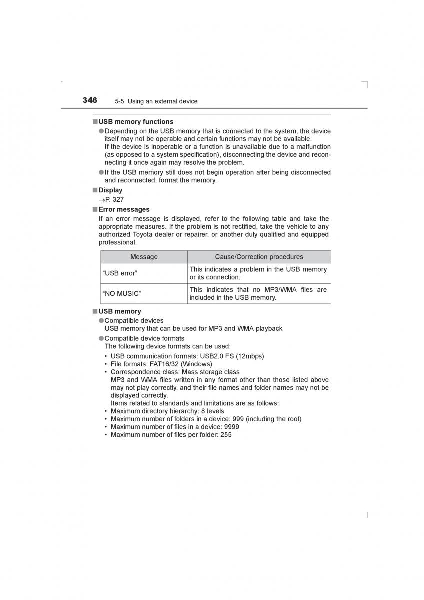 Toyota Avensis IV 4 owners manual / page 346